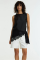 Lace Black Bandana Layer Scarf