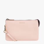 Tilly Blush Leather Crossbody Clutch