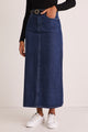 Rouge Dark Blue Denim Midi Skirt