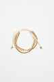 Triple Bead Gold White Gold Bracelet