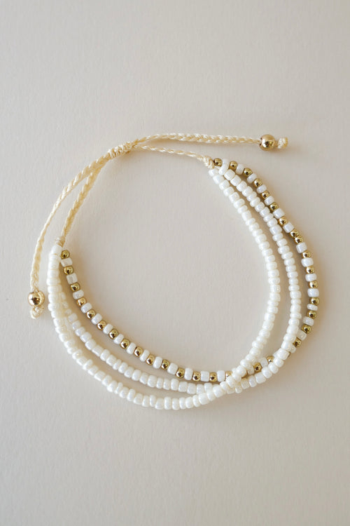 Bead White Gold Bracelet