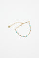 Turquoise Bead Gold Bracelet