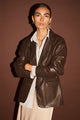 Freja Chocolate Vegan Leather Jacket