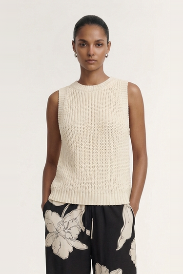 Cove Natural Beige Knit Tank