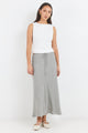 Summit Khaki Mini Gingham Tie Waist Bias Maxi Skirt