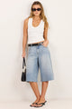 Maverick Vintage Blue Knee Length Bermuda Denim Shorts