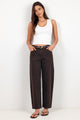 Tradition Dark Chocolate Stretch Soft Barrel Jeans