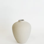 Ivory Textured Ceramic Orb 16cm Flower Vase