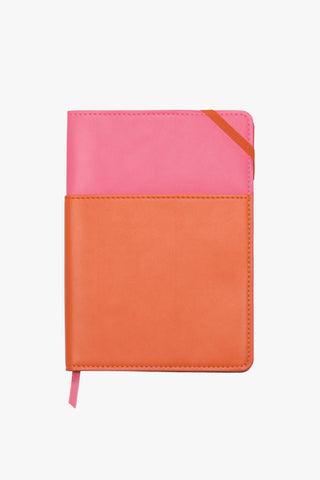 Vegan Leather Pocket Journal Pink & Chili HW Stationery - Journal, Notebook, Planner Designworks Ink   