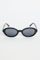 Vienna Black Oval Sunglasses