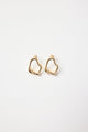 Wavy Loop Gold Stud Earring
