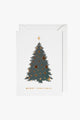 White with Green Christmas Tree Mini Greeting Card