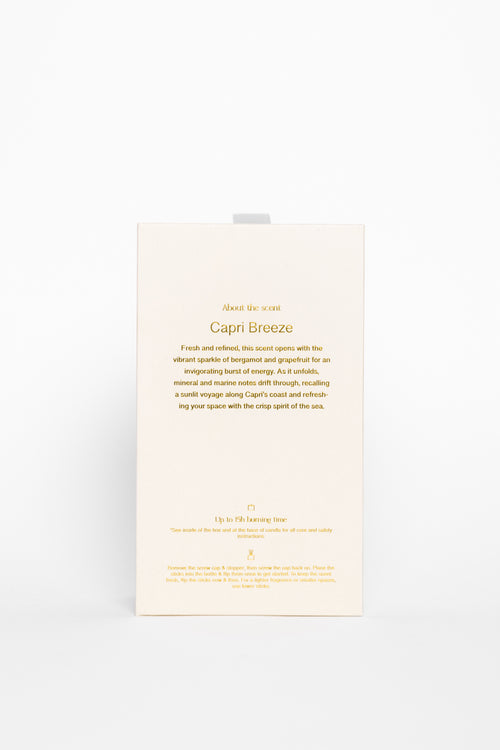 Capri Breeze product packaging on a white background