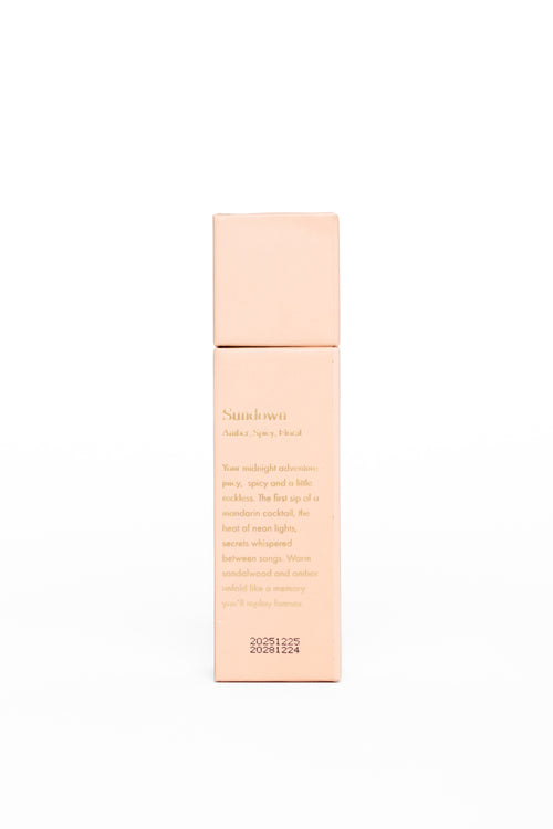 Skincare product packaging with text on a white background