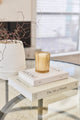 Cinnamon Swirl Gold Ribbed 240g Glass Soy Wax Candle
