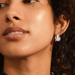 Willpower Wavy Recycled Silver Plated Huggie Hoop Earrings