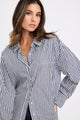 You Got This Black Stripe Oversized Boyfriend Shirt