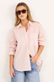 You Got This Pink Beige Stripe Oversized Boyfriend Shirt