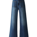 Blue jeans on a white background