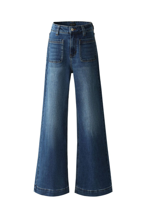 Blue jeans on a white background