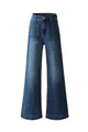 Zoey Marine Blue Petite High Rise Wide Leg Pocket Jean