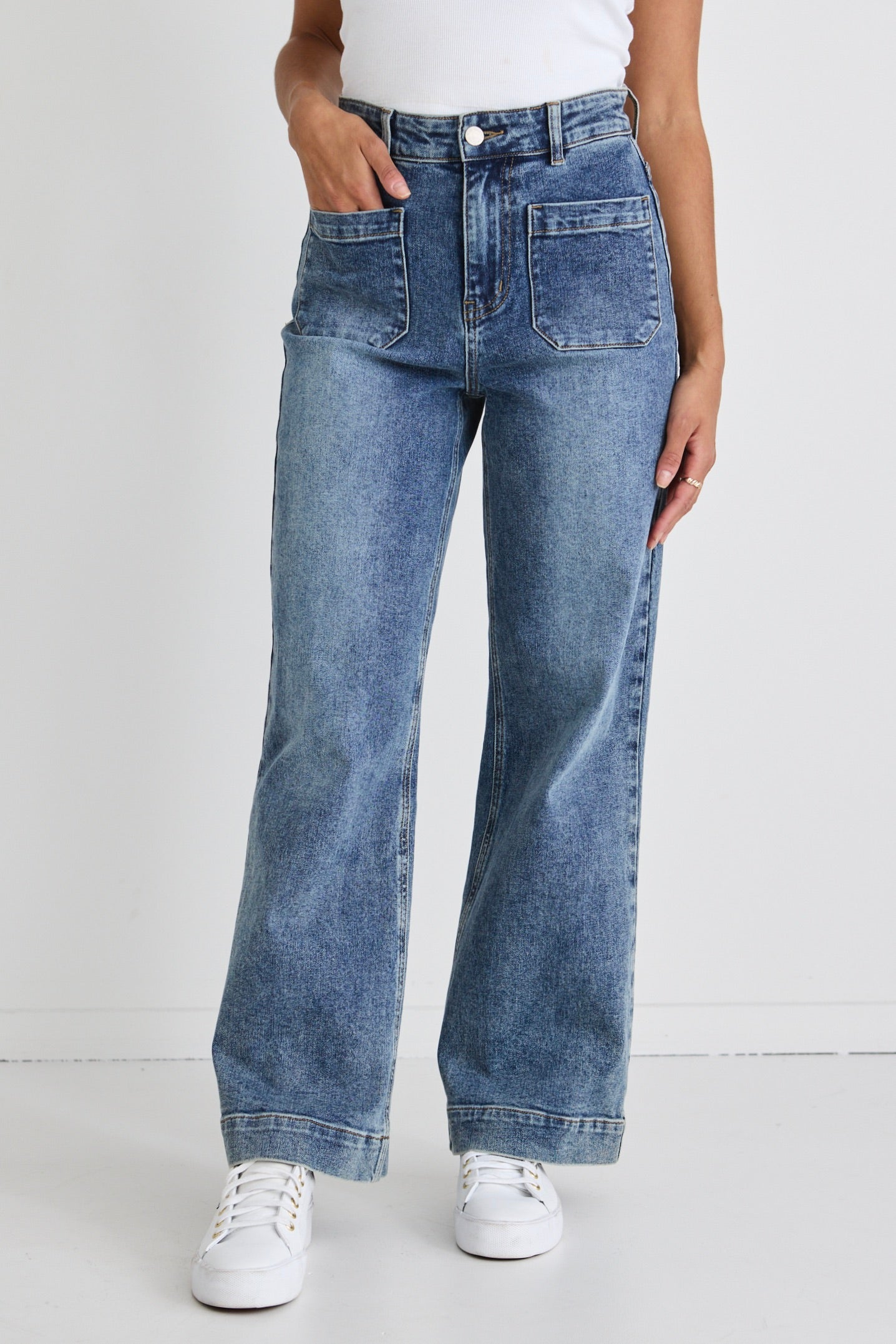 YOSIH❁⃘*.゜DEEP POCKET WIDE LEG DENIM RT No. 11307 UPSIDE DOWN SCIMITAR WIDE DENIM JEANS – REALTAKAI