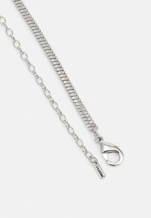 Dominique Flat Snake Silver Chain Recycled Necklace ACC Jewellery Pilgrim   