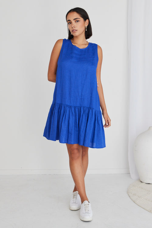 Electric blue shift outlet dress