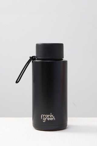 Ceramic Reusable Black 1ltr Bottle