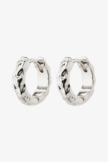 silver hoop earrings