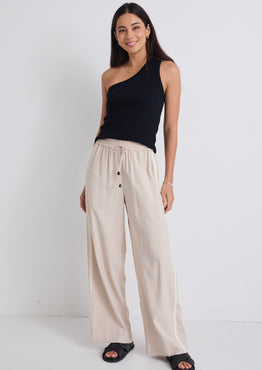 Townie Sand Stripe Side Tape Wide Leg Pants