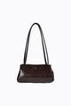 Idris Chocolate PU Gold Hardware Shoulder Bag