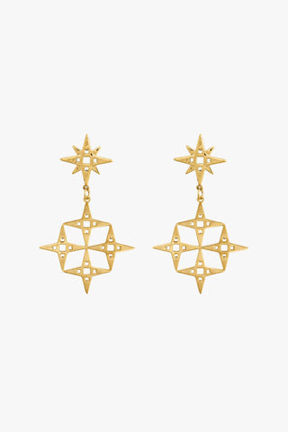 Hanging Constellation Gold Earrings ACC Jewellery Lindi Kingi   