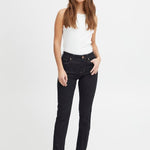 Emma Dark Unwashed High Waisted Straight Leg Jean