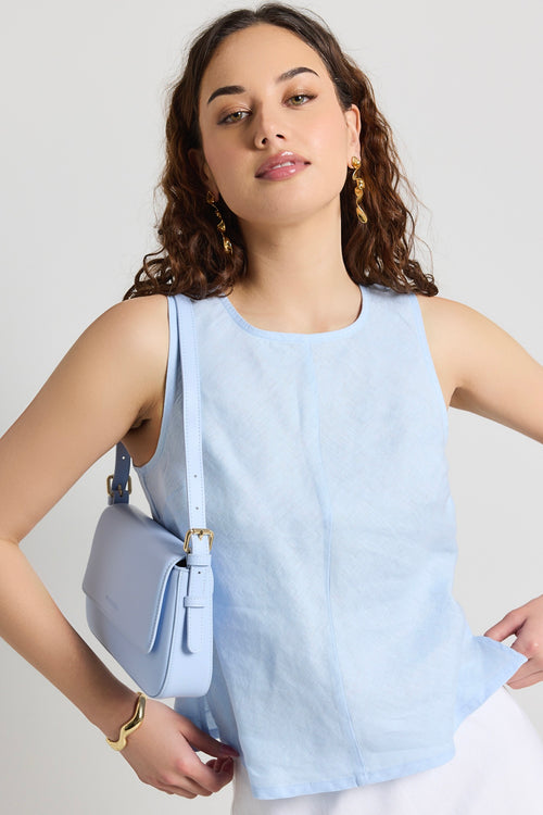 baby blue hand bag