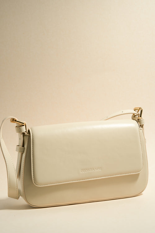 cream shoulder bag