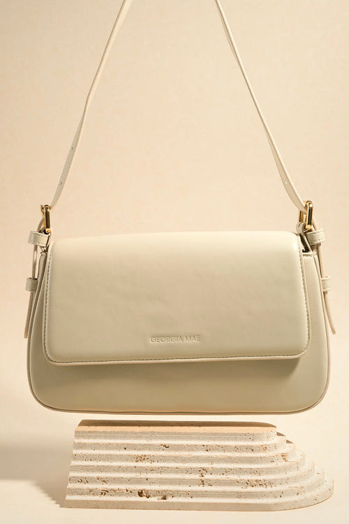 cream shoulder bag