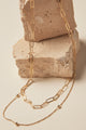 Double Link Chain Gold Necklace