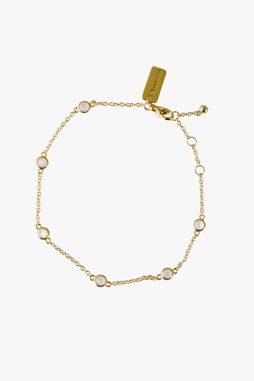 Elara Mother Of Pearl 18k Gold Plate Bracelet ACC Jewellery Love Lunamei   