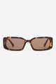 Electro Vision Rectangle Maple Torte Coffee Lens Sunglasses
