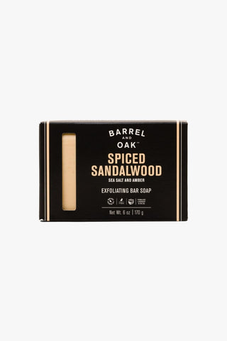 Exfoliating Bar Soap - Spiced Sandalwood 170gm HW Mens Barrel and Oak   