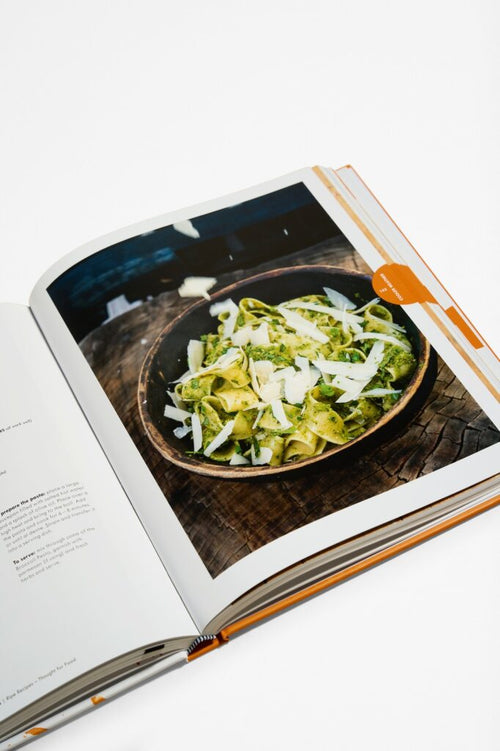 Pages with text and image of food from cookbook titled 'Ripe Recipes'