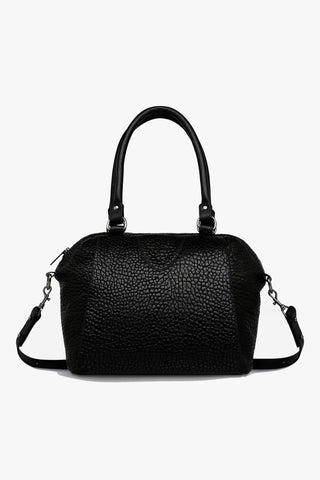 Force of Being Black Bubble Leather Handbag