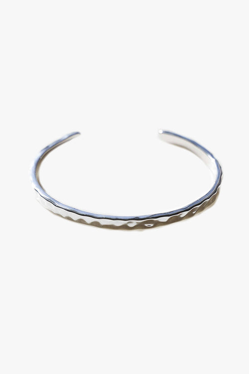 Shop Gaia Sterling Silver Plate Soft Hammered Cuff Bangle Flo Fran