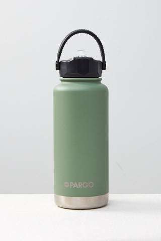 Green reusable drink bottle