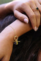 Healing 18k Gold Plate with EOL Herkimer Quartz Fob Bracelet