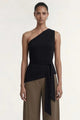 Zara Black One Shoulder Tie Top