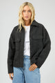 Lane Washed Black Boucle Jacket