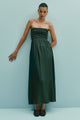Zuri Emerald Strapless Tencel Maxi Dress