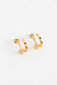 Double Loop Twist Gold Earring